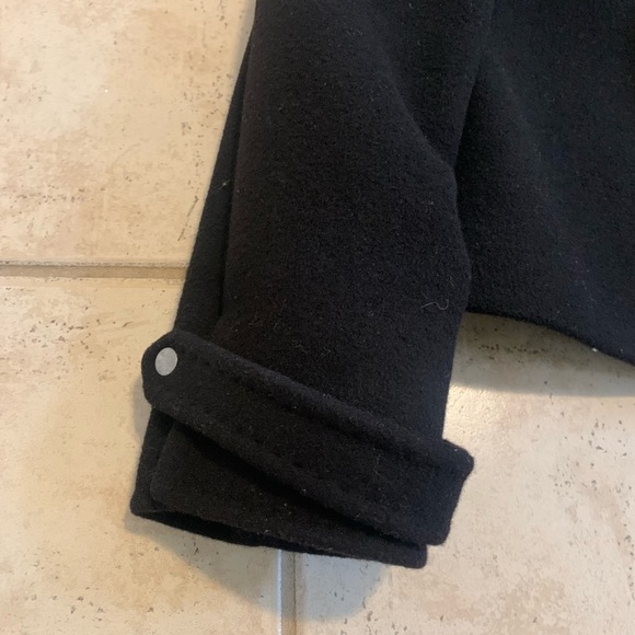 Jaeger London Black 100% Wool Cropped Jacket US 16 - Picture 4 of 12